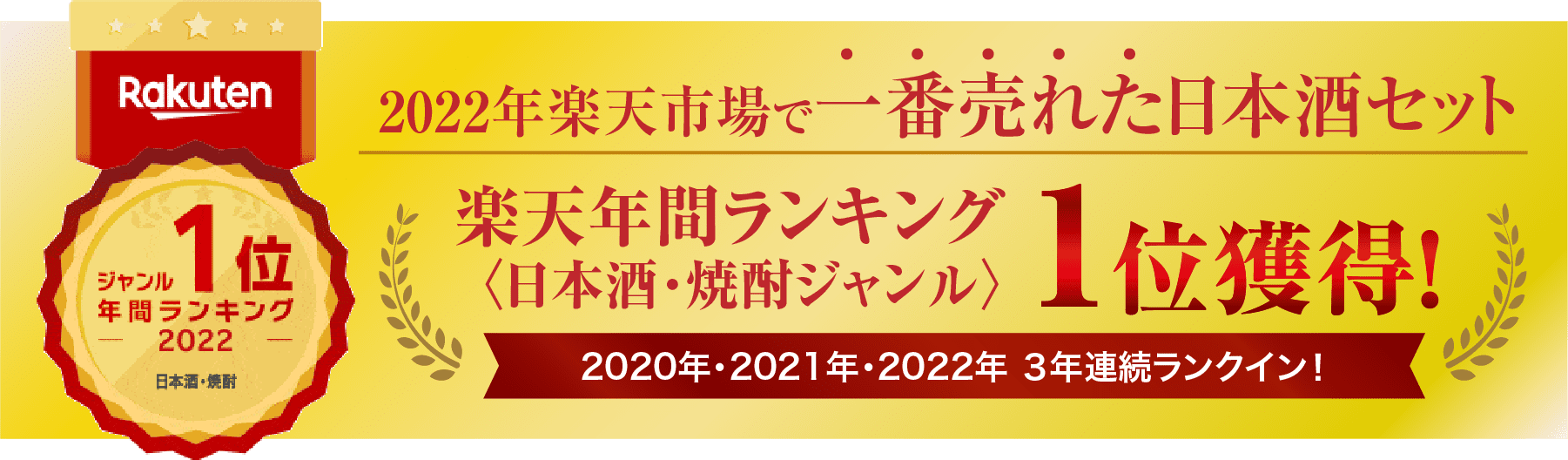 2022年楽天市場で一番売れた日本酒セット 楽天年間ランキング１位獲得
