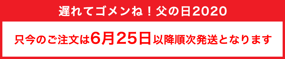 遅れてゴメンネ父の日